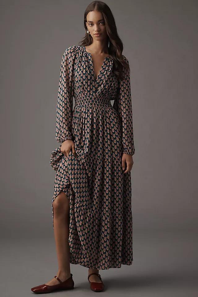 The Somerset Maxi Dress: Long-Sleeve Chiffon Edition Product Image