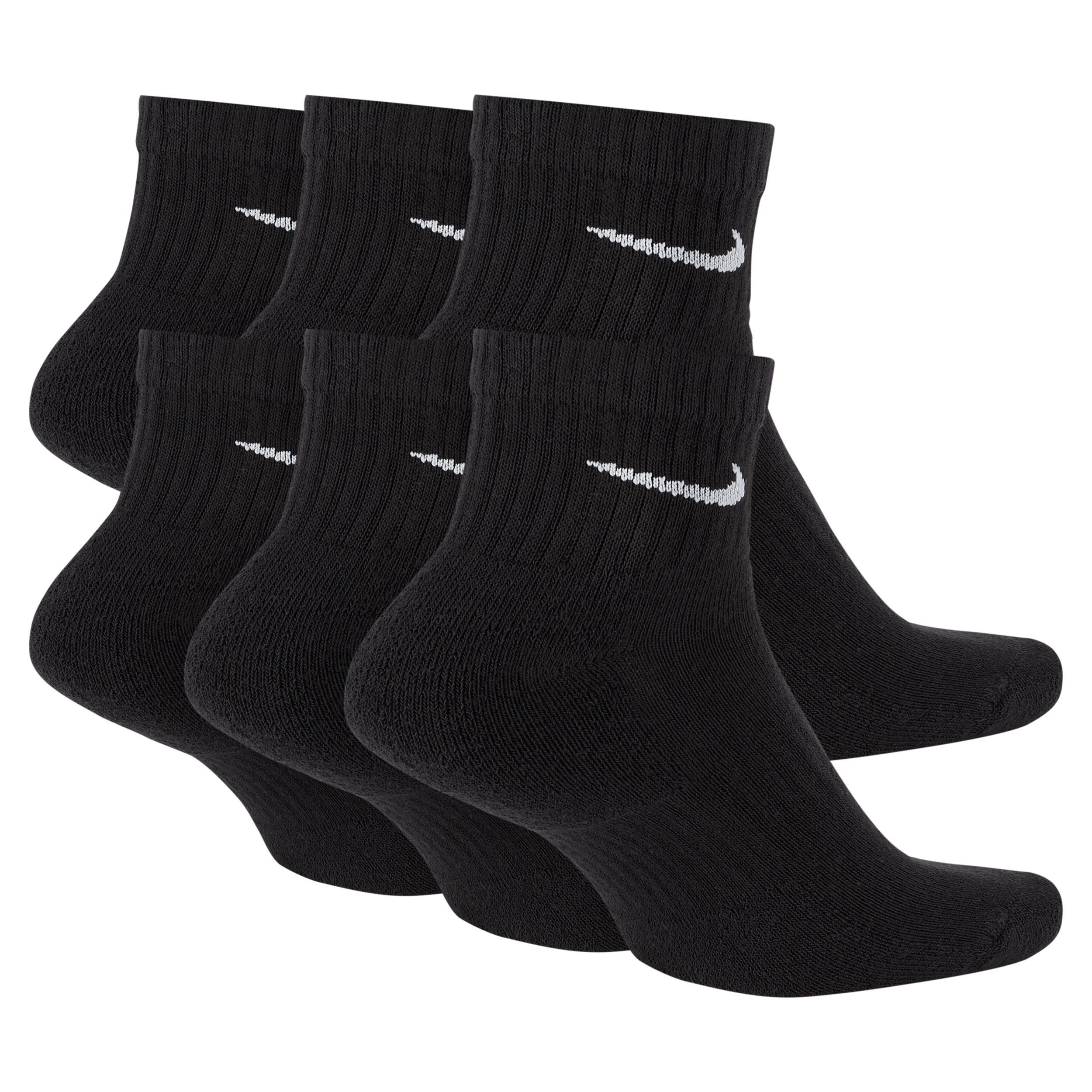 Nike Mens Nike Everyday Cush Ankle 6PR - Mens White/Black Product Image