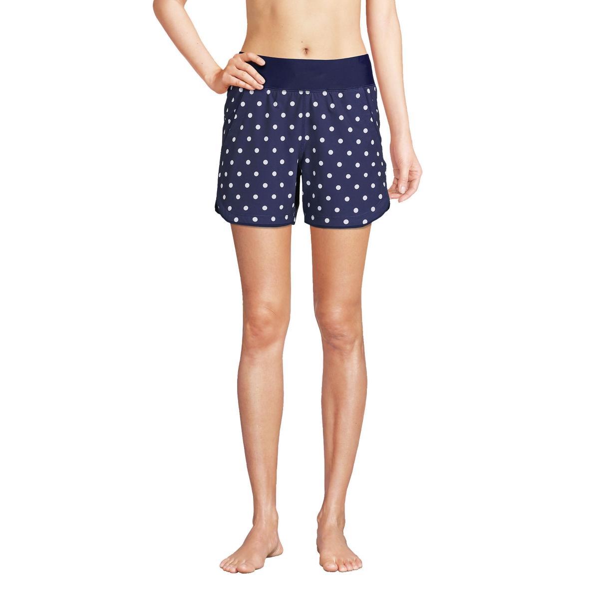 Lands End Womens Plus Size 5 Quick Dry Elastic Board Shorts Swim Cover-up With Panty Oxford Product Image