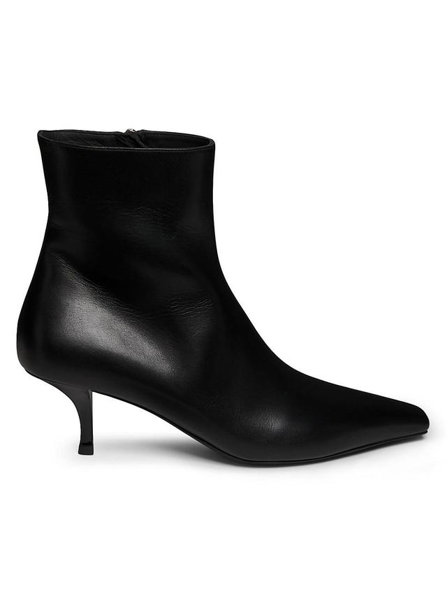 Womens Rami 50MM Leather Kitten-Heel Ankle Boots Product Image