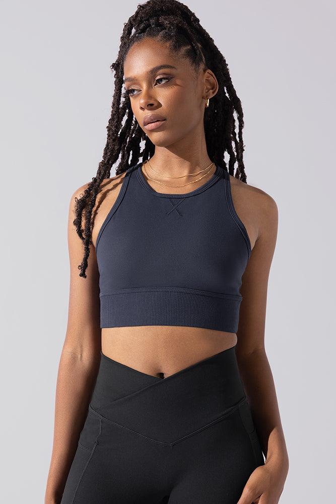 Sweat Sesh Crop Top - Smoky Navy Product Image