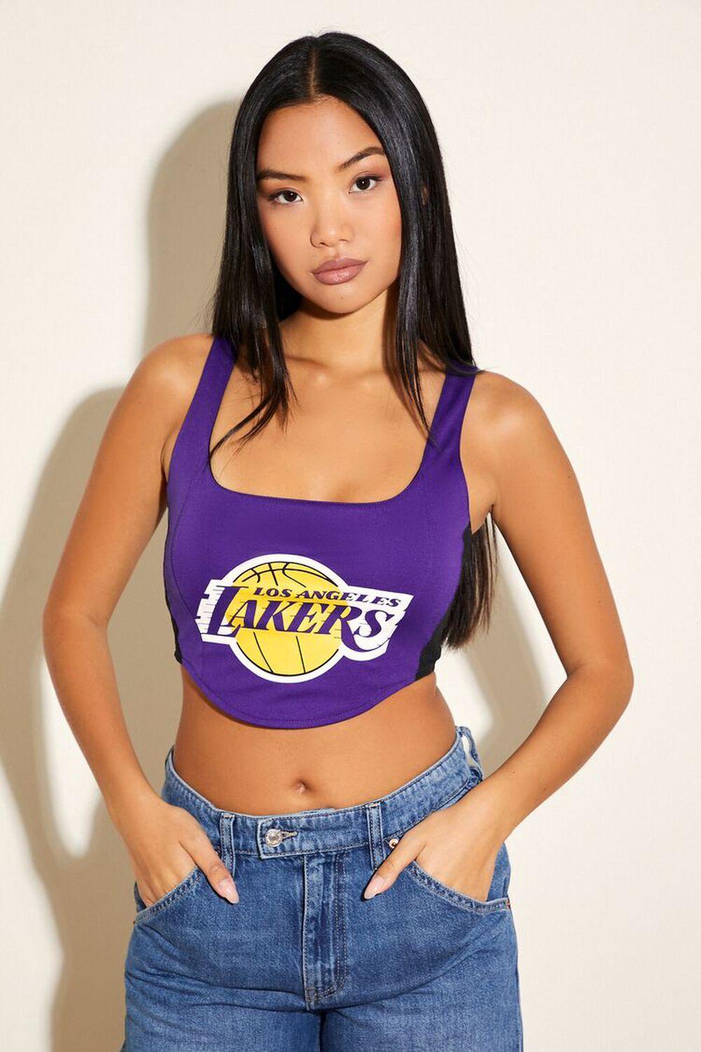 Reworked Los Angeles Lakers Crop Top | Forever 21 Product Image