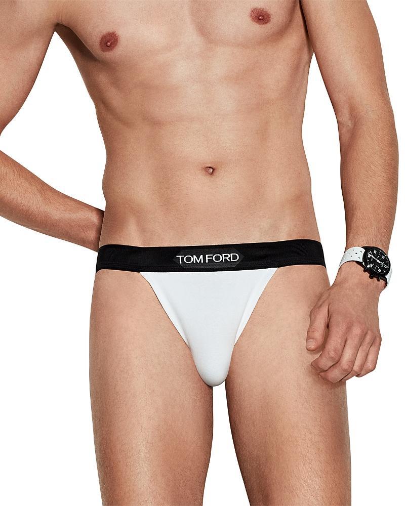 TOM FORD Logo Jacquard Stretch Cotton Jock Strap Product Image