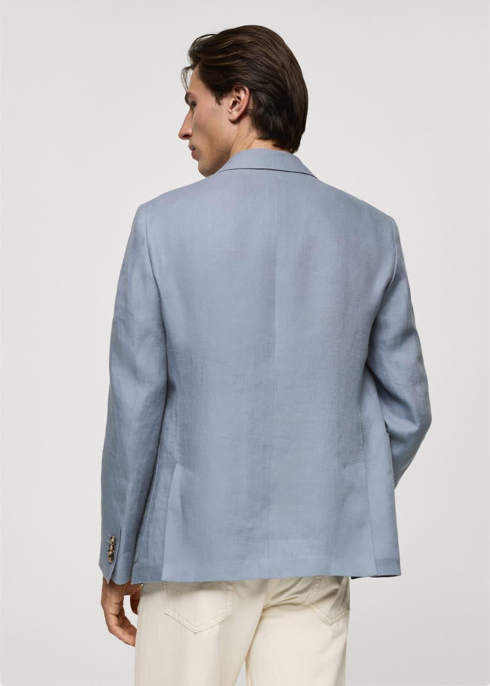 Mango Mens Herringbone Linen Suit Jacket Product Image