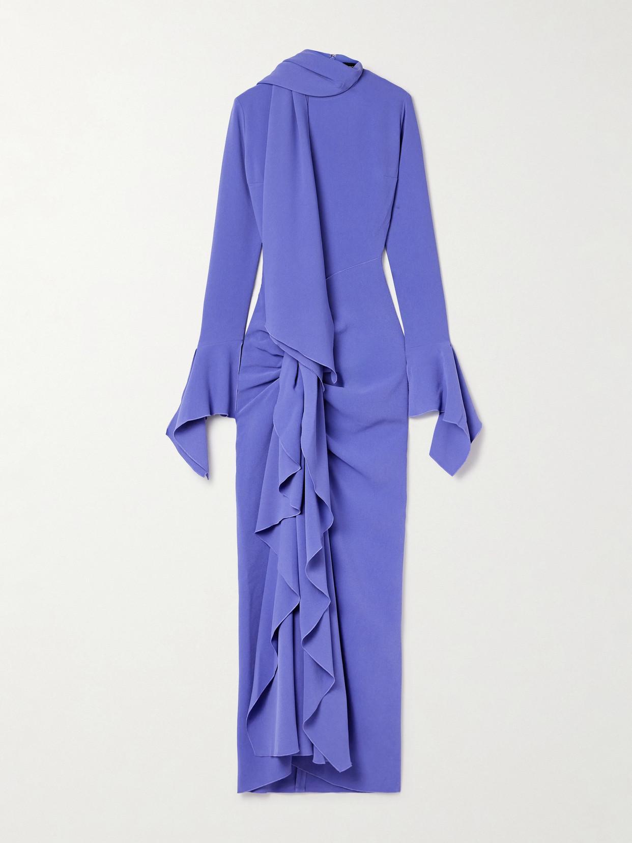 SOLACE LONDON Nella Maxi Dress In Purple Product Image