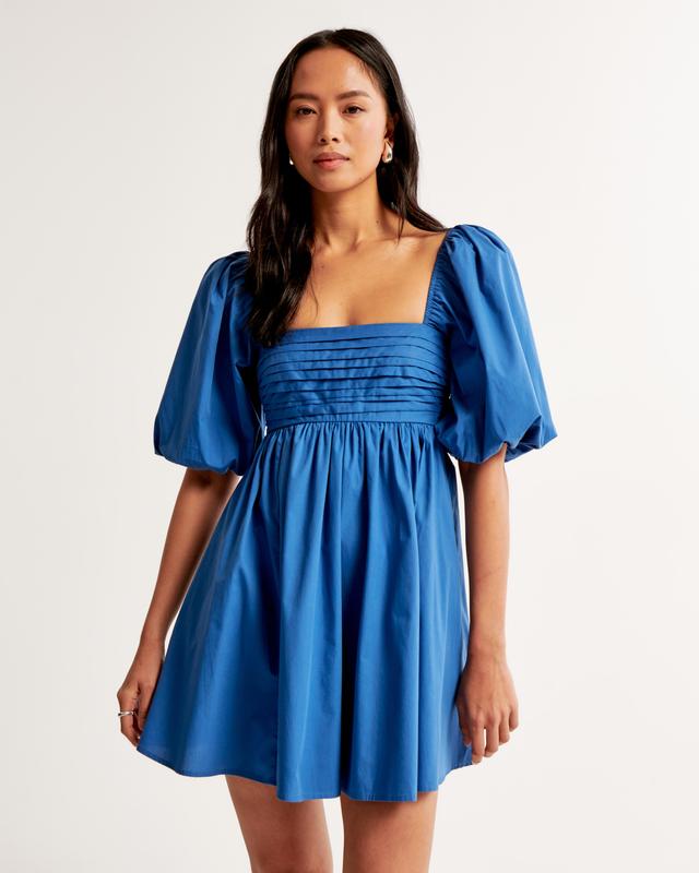 The A&F Emerson Poplin Puff Sleeve Mini Dress Product Image