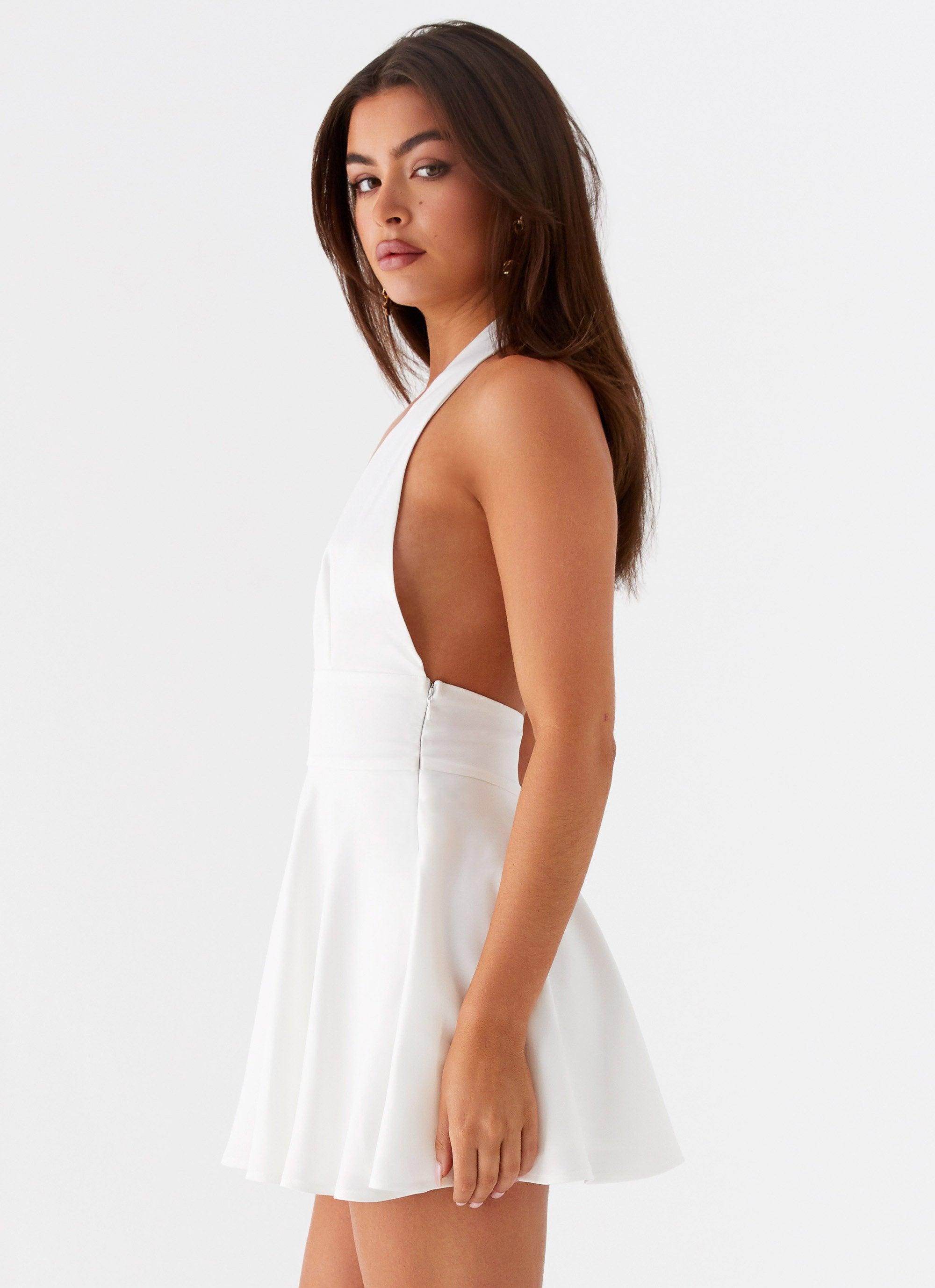 Peppermint Mini Dress - White Product Image