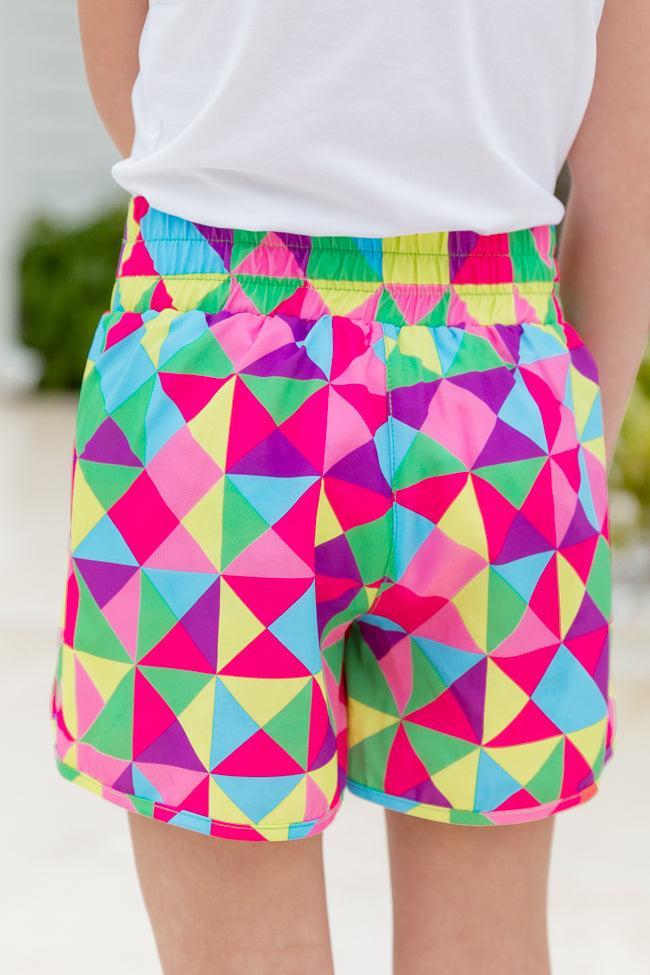 Kid's Errands To Run in Dimensional Diva High Waisted Athletic Shorts Product Image