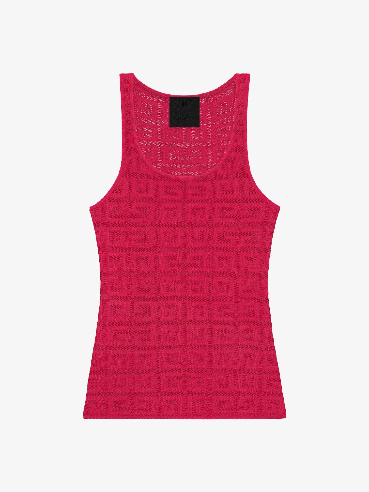 Slim tank top in 4G jacquard Product Image