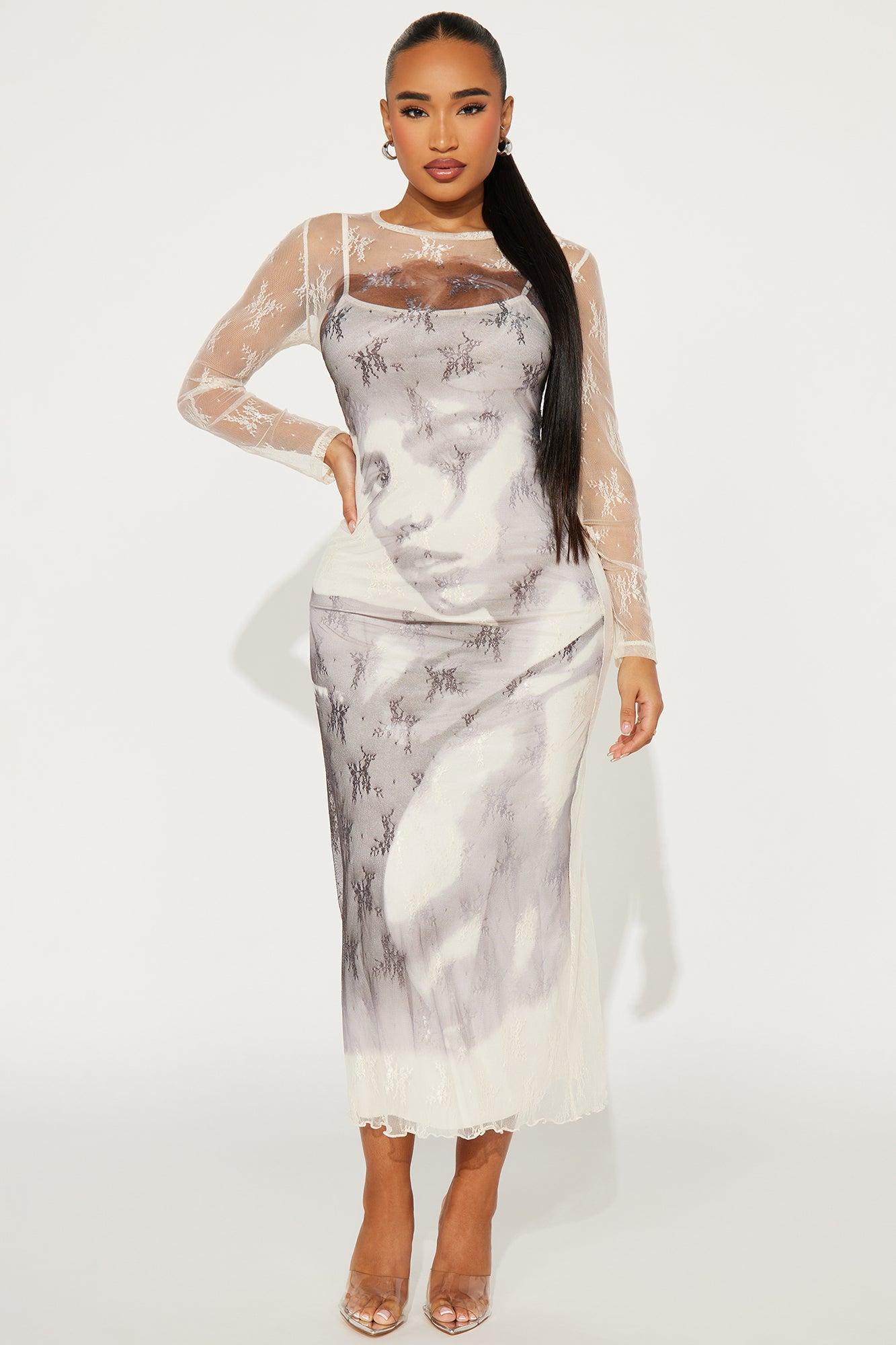 Willow Lace Maxi Dress - Cream/combo Product Image