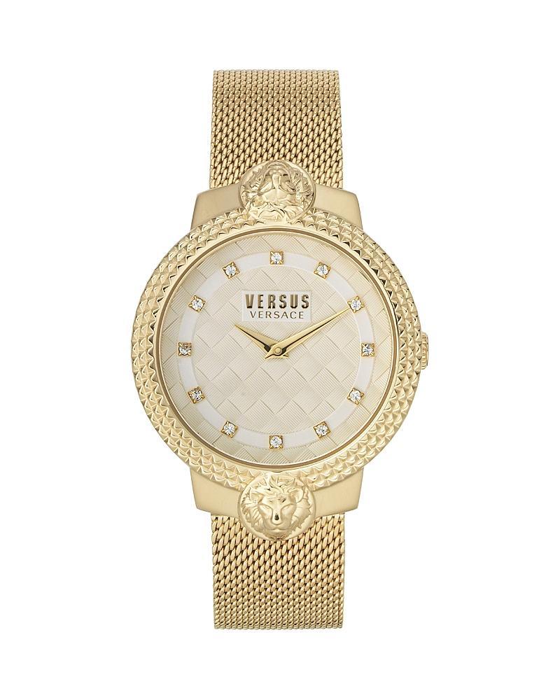 Versus Versace Womens Mouffetard Two Hand Gold-Tone Stainless Steel Watch 38mm - Gold Product Image