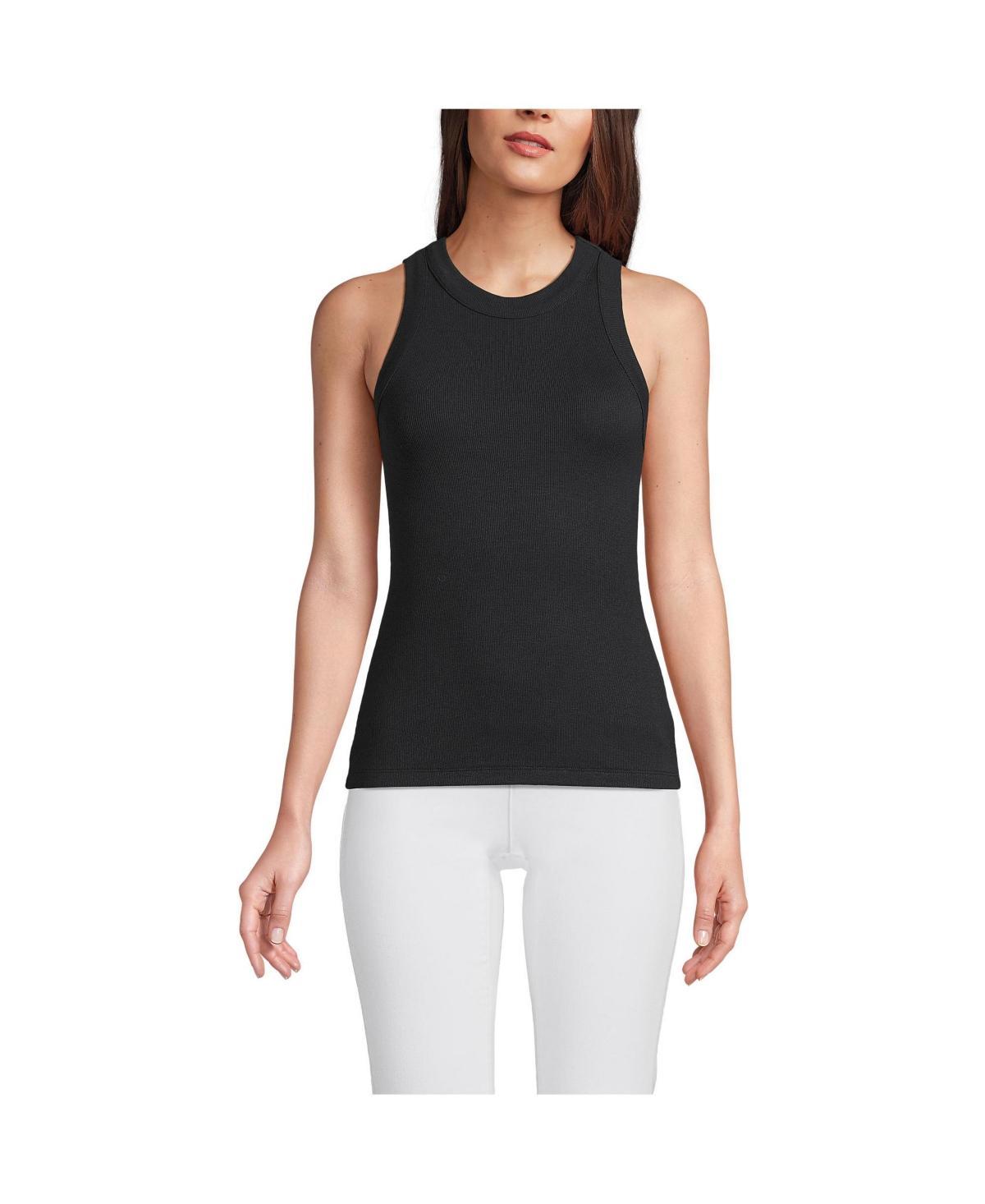 Lands End Womens Drapey Rib Skimming Tank Top Product Image