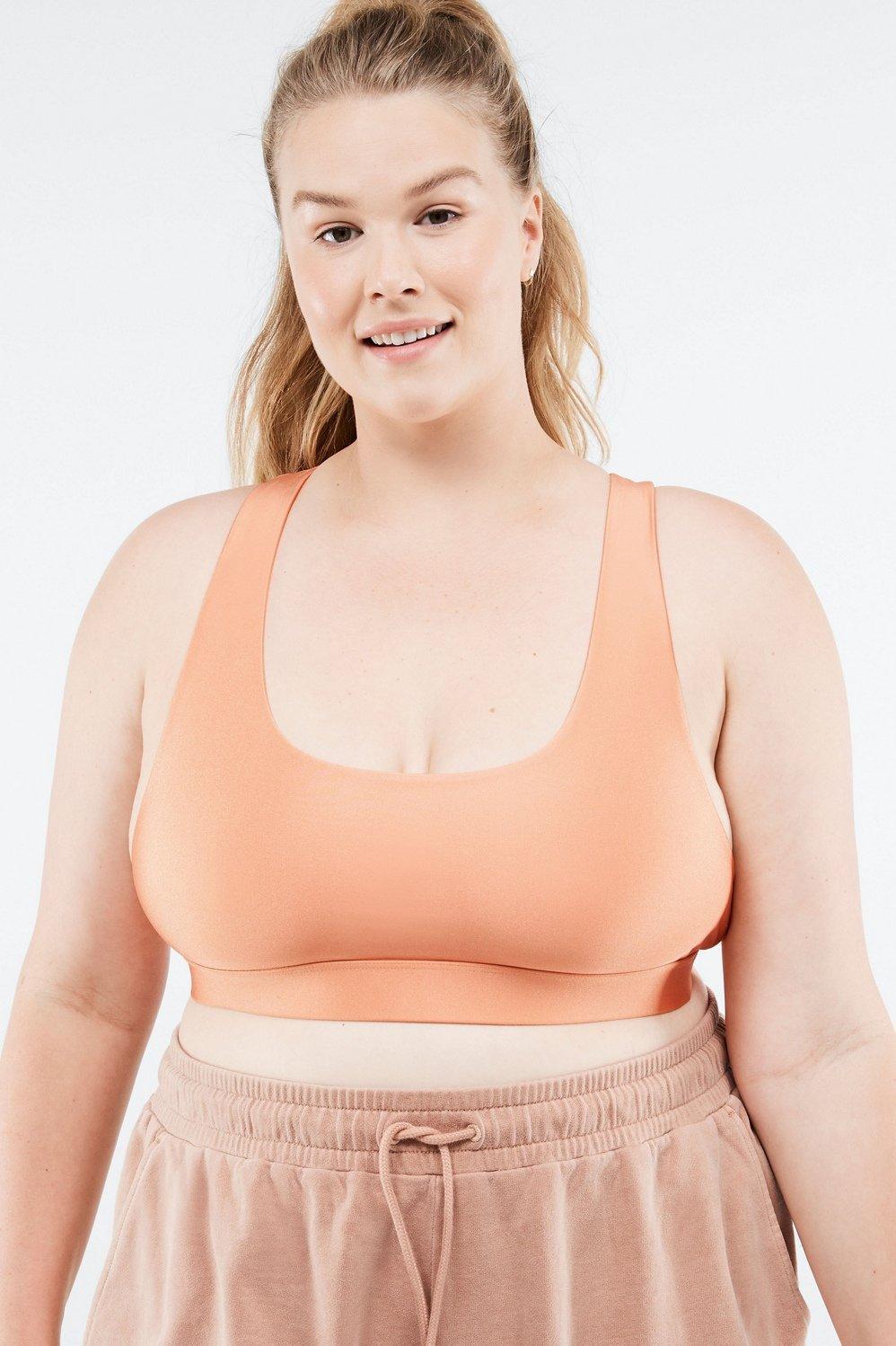 Fabletics Yesi Shine Low Impact Sports Bra Womens orange Size XL Product Image