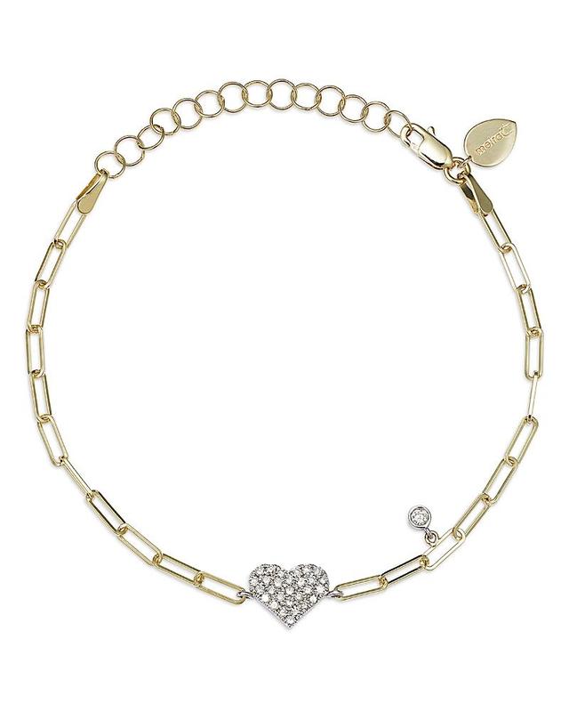 Meira T 14K Yellow Gold Diamond Heart Bracelet Product Image