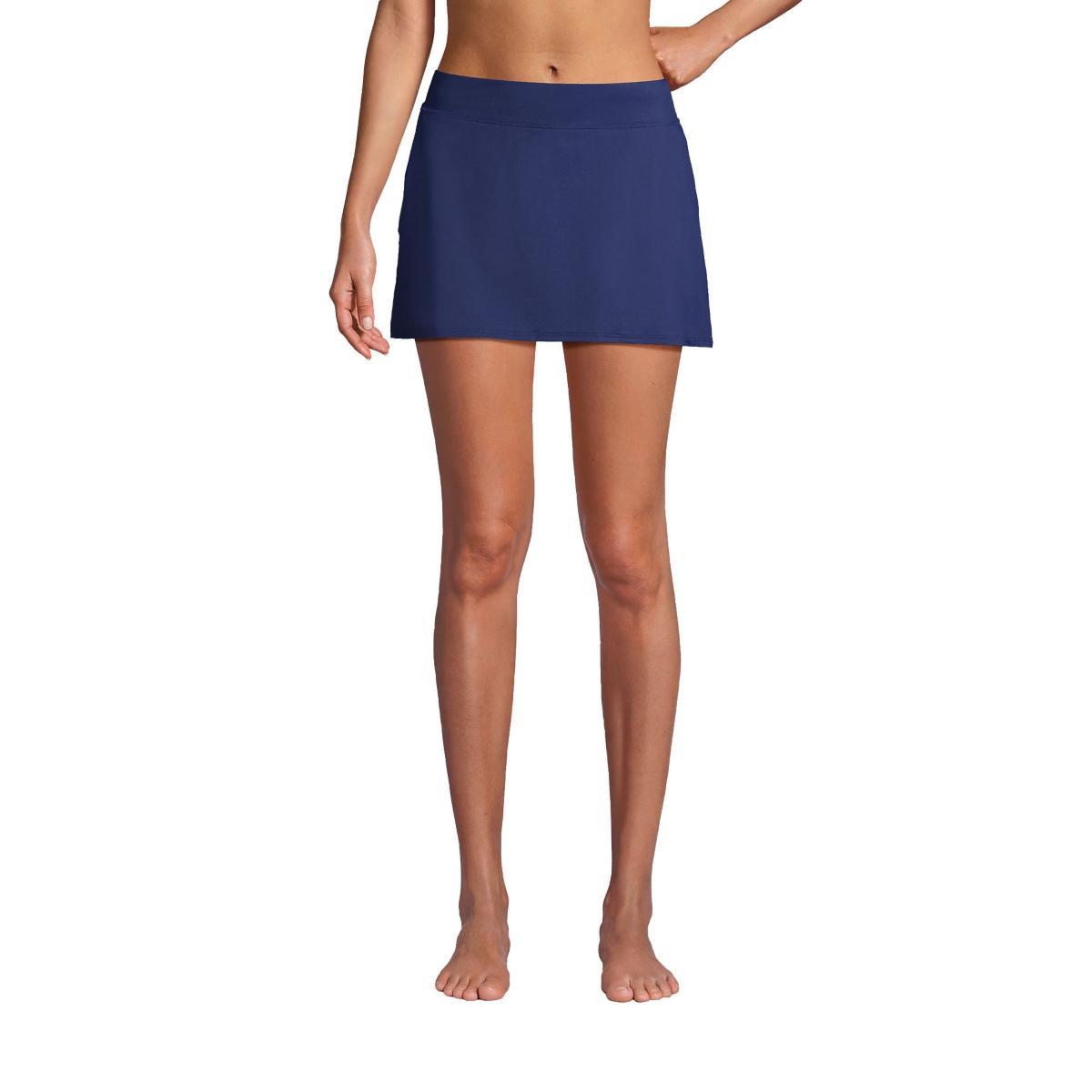 Petite Lands End Thigh Minimizer Swim Skirt, Womens Product Image