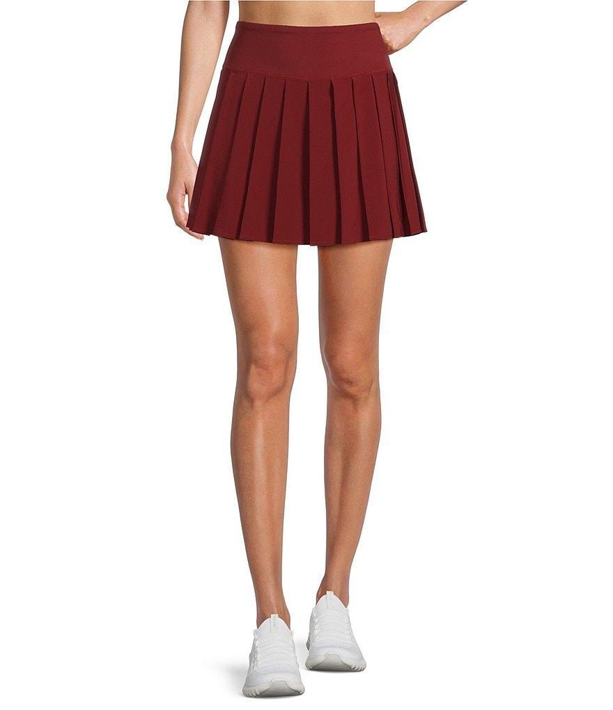 Antonio Melani Active Stretch Woven High Rise Pleated A-Line Flounce Mini Tennis Coordinating Skirt Product Image