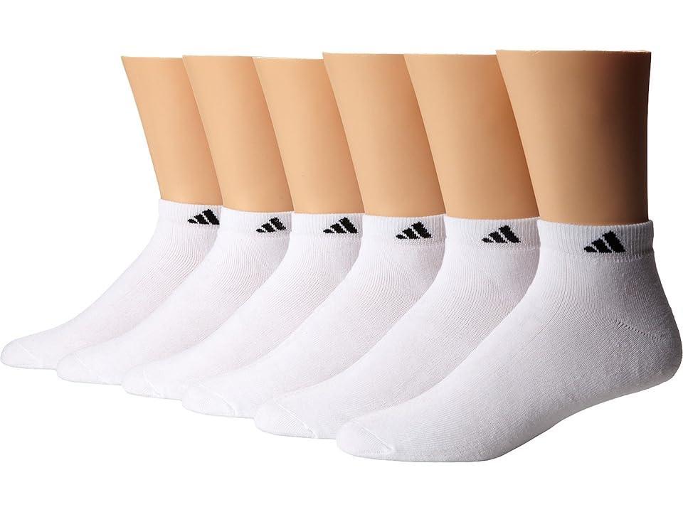 adidas Athletic Cushioned Low-Cut Socks 6 Pairs XL White XL Product Image