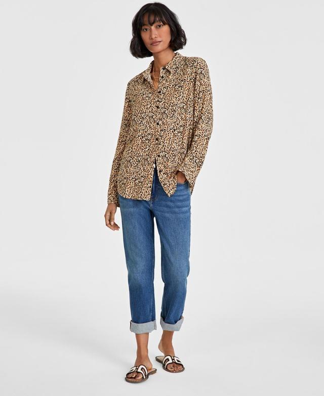 On 34th Womens Printed Collared Shirt, Created for Macys Product Image