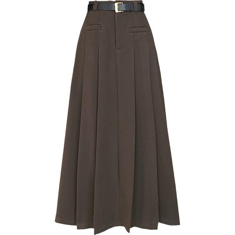 High Waist Plain Mini A-Line Skirt Product Image