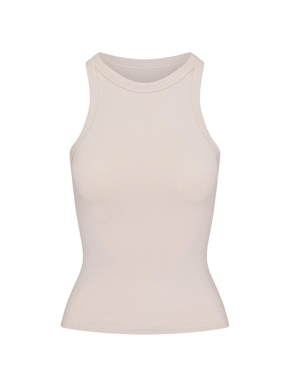 Womens Cotton Jersey Crew Neck Tank Product Image