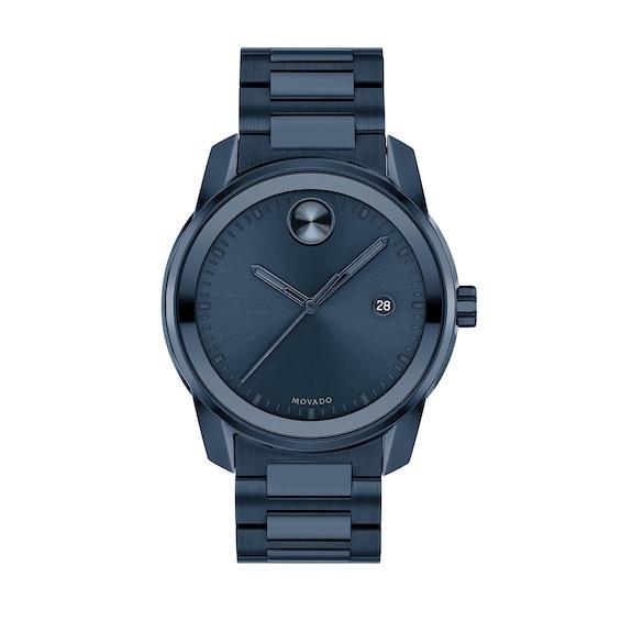 Men's Movado BoldÂ® Verso Blue IP Watch with Blue Dial (Model: 3600737) Product Image