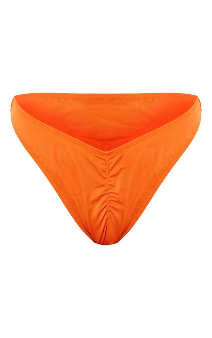 Tangerine Ruched Seam Bikini Bottoms Product Image