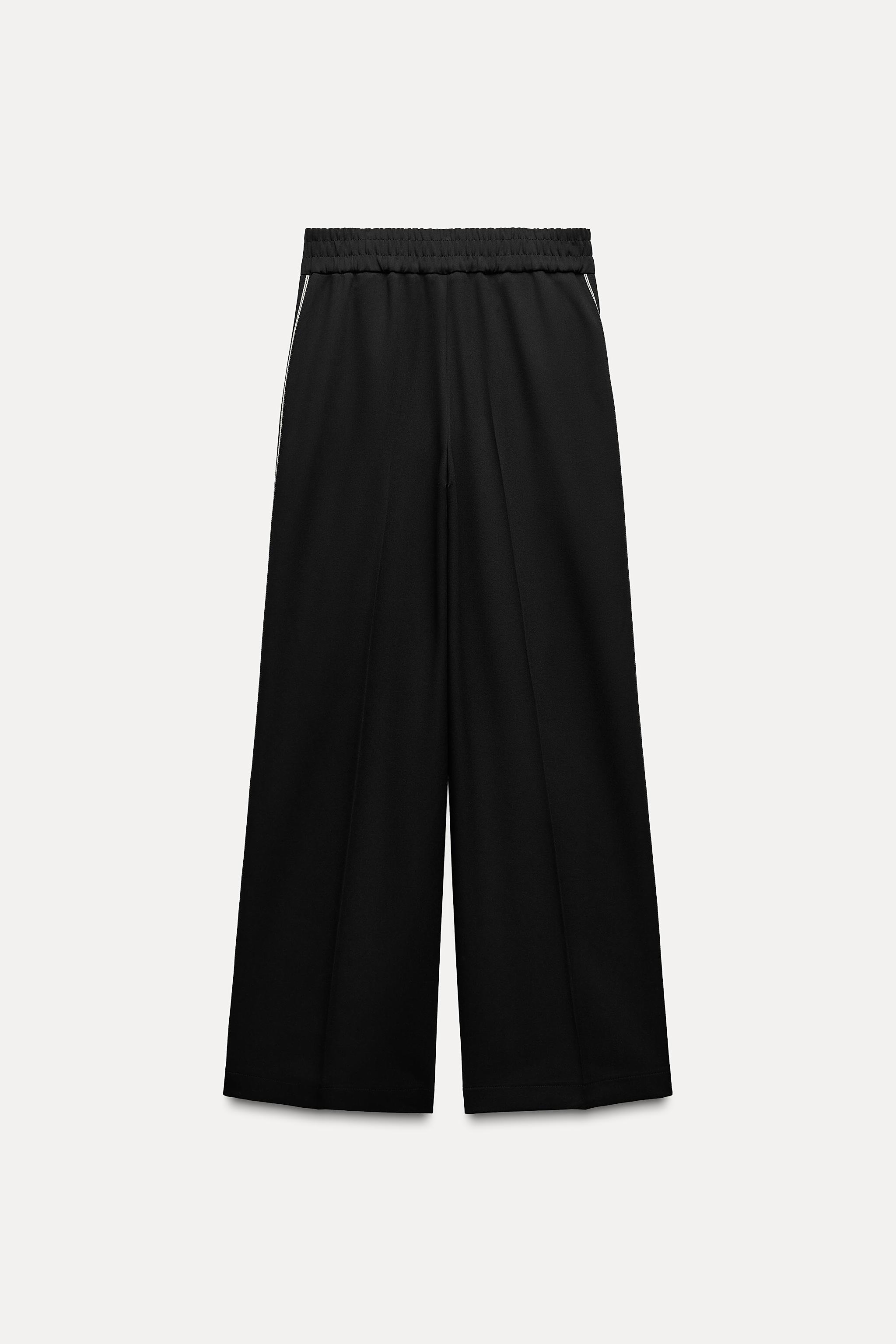 SIDE STRIPE WIDE LEG PANTS Product Image