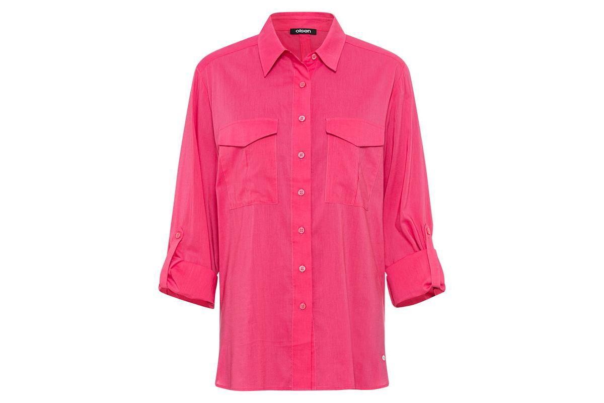 Olsen Womens Cotton Viscose Long Sleeve Shirt Product Image