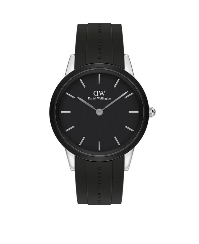 Daniel Wellington Mens Iconic Motion Automatic Black Rubber Watch 40mm Product Image