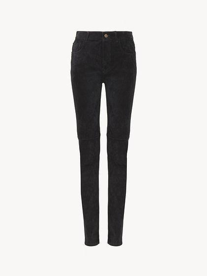 Skinny pants in stretch suede Product Image