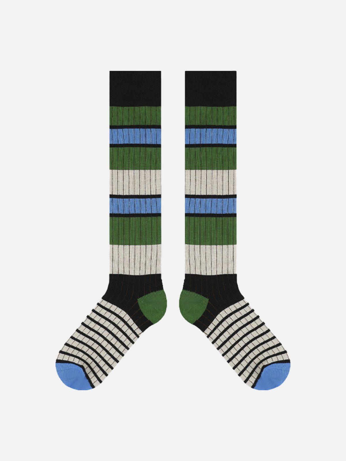 Vintage Stripe Patchwork Socks Product Image