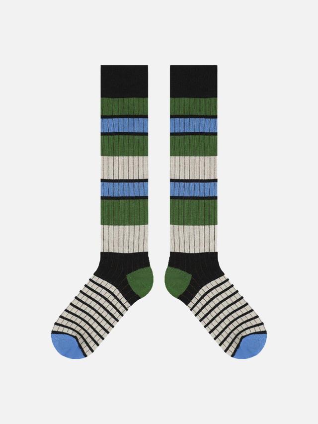 Vintage Stripe Patchwork Socks Product Image