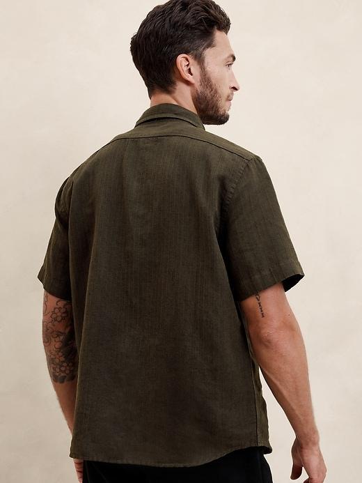 Slim Linen-Blend Shirt Product Image