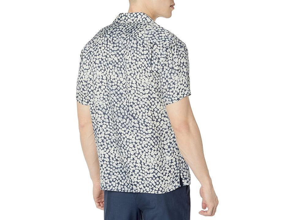 John Varvatos Danny Short Sleeve Camp Shirt W706Z1 (Officer ) Men's Clothing Product Image