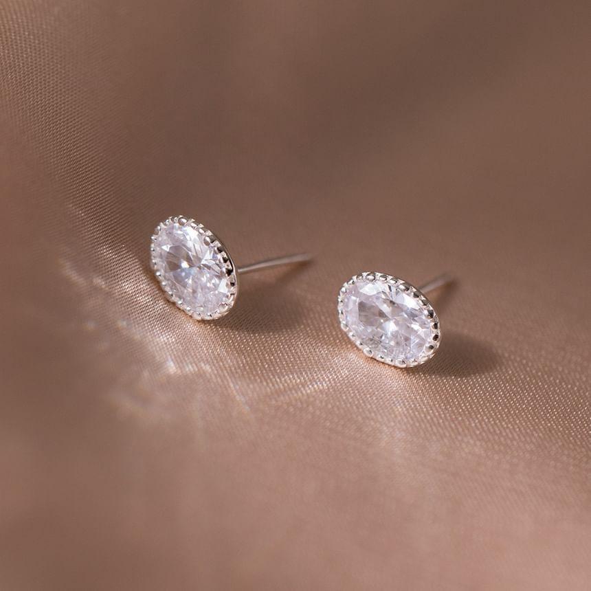 S925 Sterling Silver Rhinestone Stud Earring Product Image