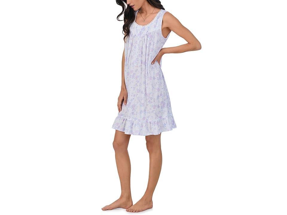 Eileen West Short Sleeveless Nightgown Floral) Women's Pajama Product Image