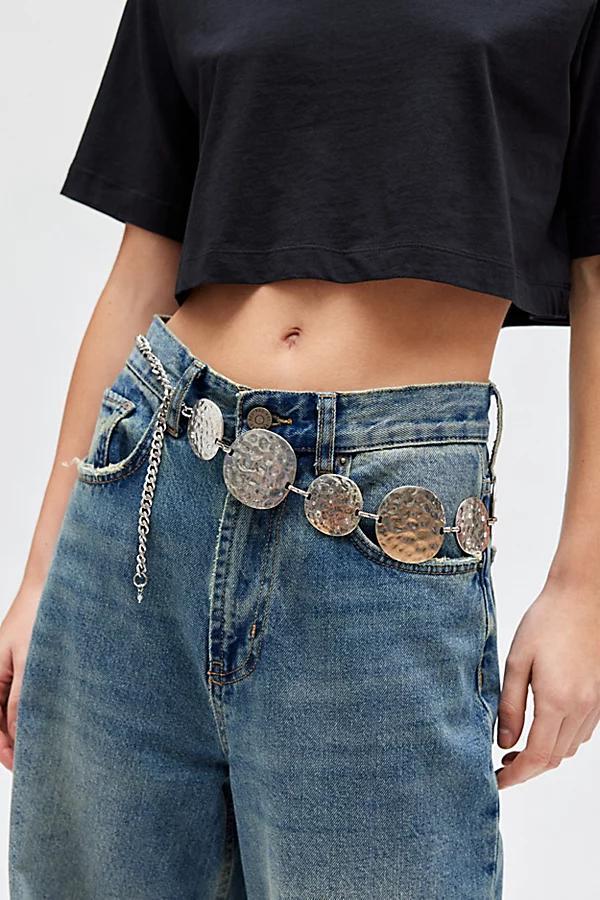 Rhinestone Stamped Chain Belt Womens at Urban Outfitters Product Image