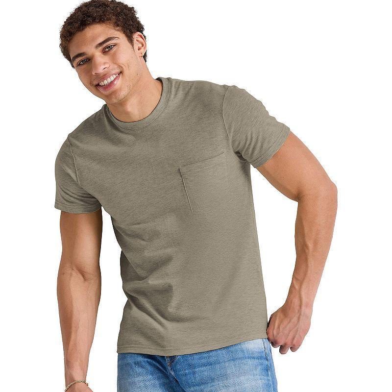 Hanes Originals Mens Tri-Blend Pocket T-Shirt Eco White 2XL Product Image