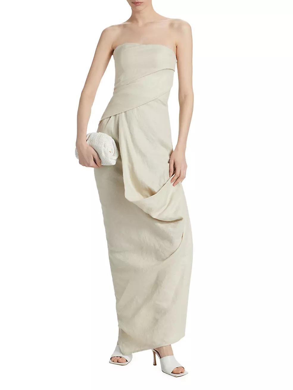 Caravaggio Linen Strapless Dress Product Image