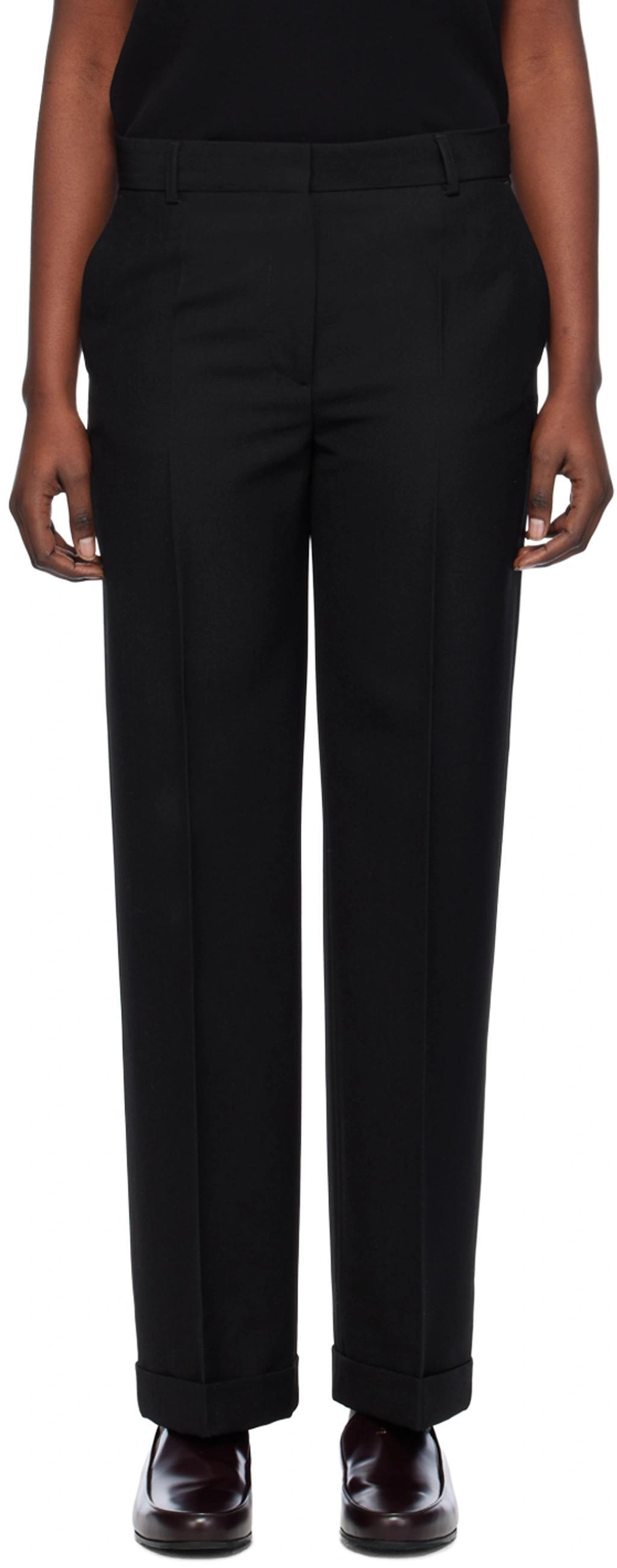 Black Straight-leg Trousers Product Image