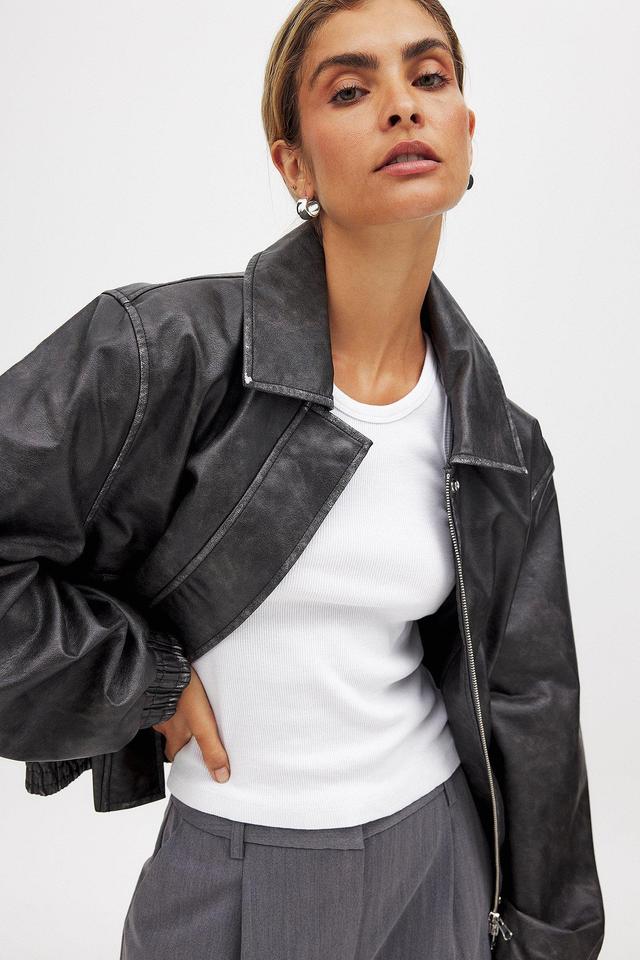 Cropped Bomber Jacket Product Image