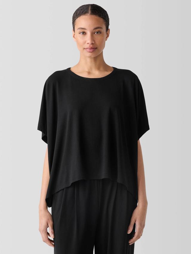 EILEEN FISHER Fine Jersey Crew Neck Box-Topfemale Product Image