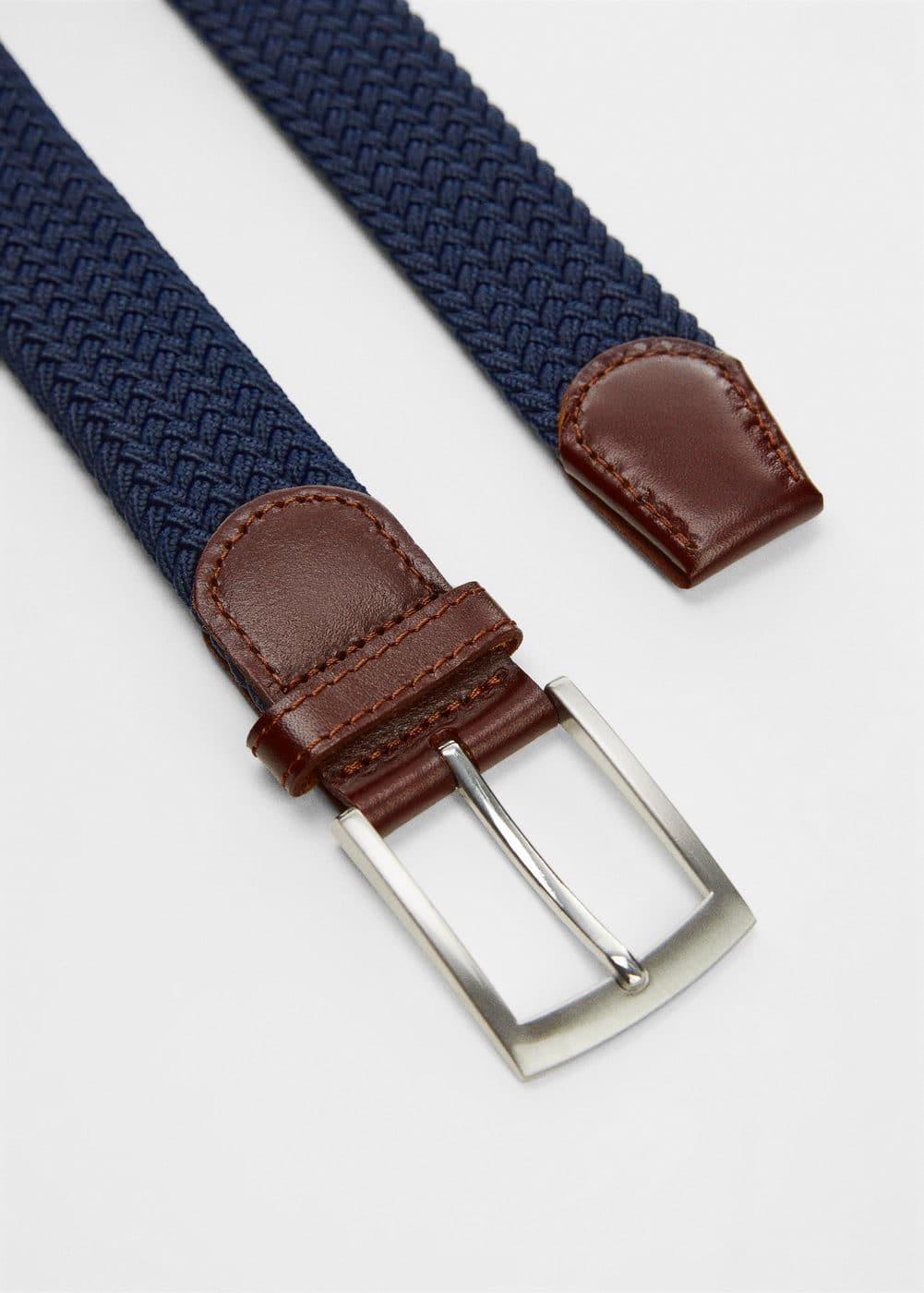 MANGO MAN - Braided elastic belt dark navyMen Product Image