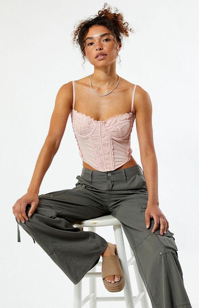 Women's Pointelle Knit Corset Product Image