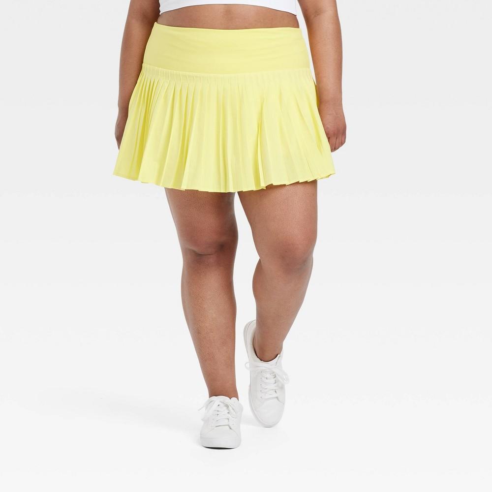 Womens Micro Pleated Skort - All In Motion Lemon Yellow 4X Product Image