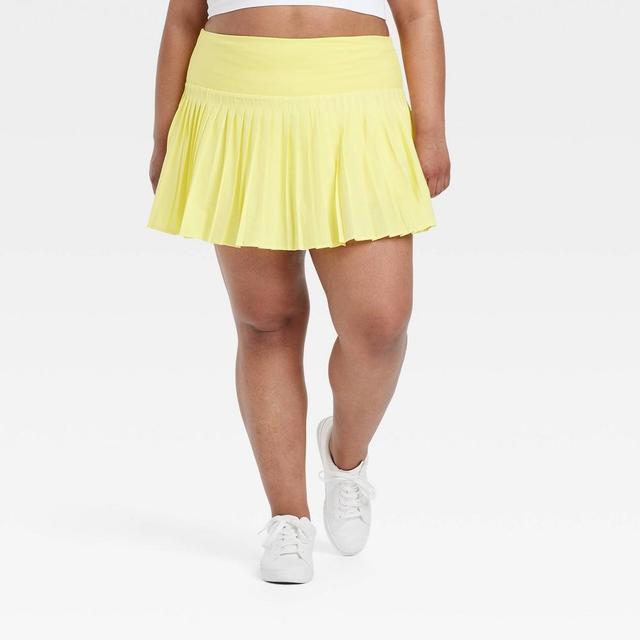 Womens Micro Pleated Skort - All In Motion Lemon Yellow 3X Product Image