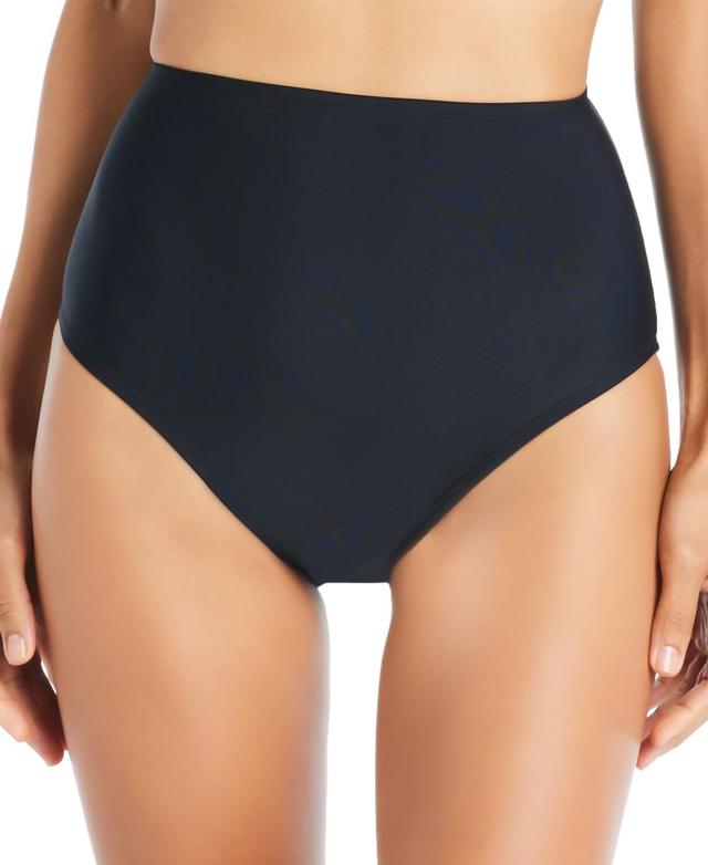 Beyond Control Womens Solid High-Waisted Bikini Bottoms Womens Swimsuit Product Image