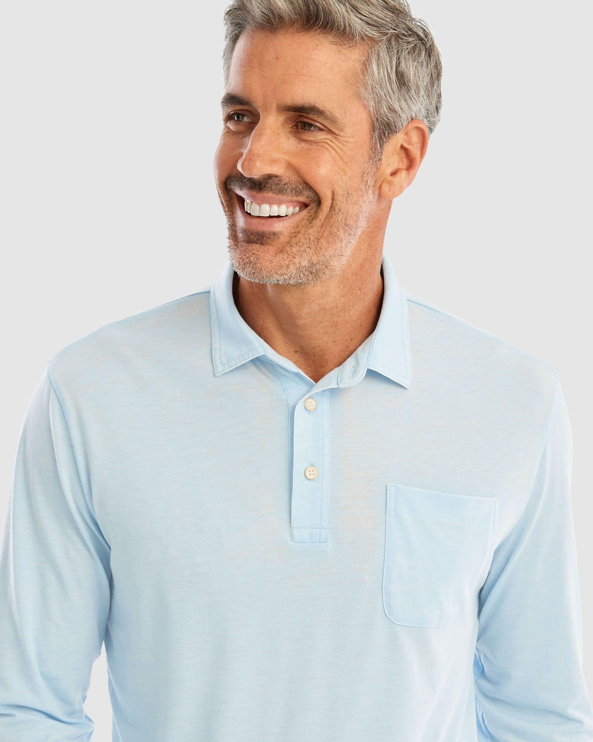 Clay Long Sleeve Polo Male Product Image