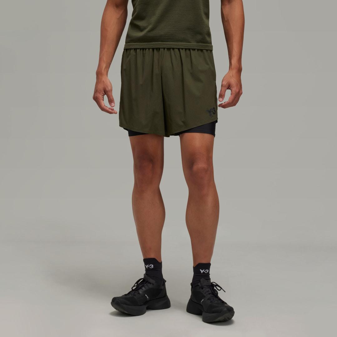 adidas Y-3 Running Shorts with Tights Night Cargo XS Mens Product Image