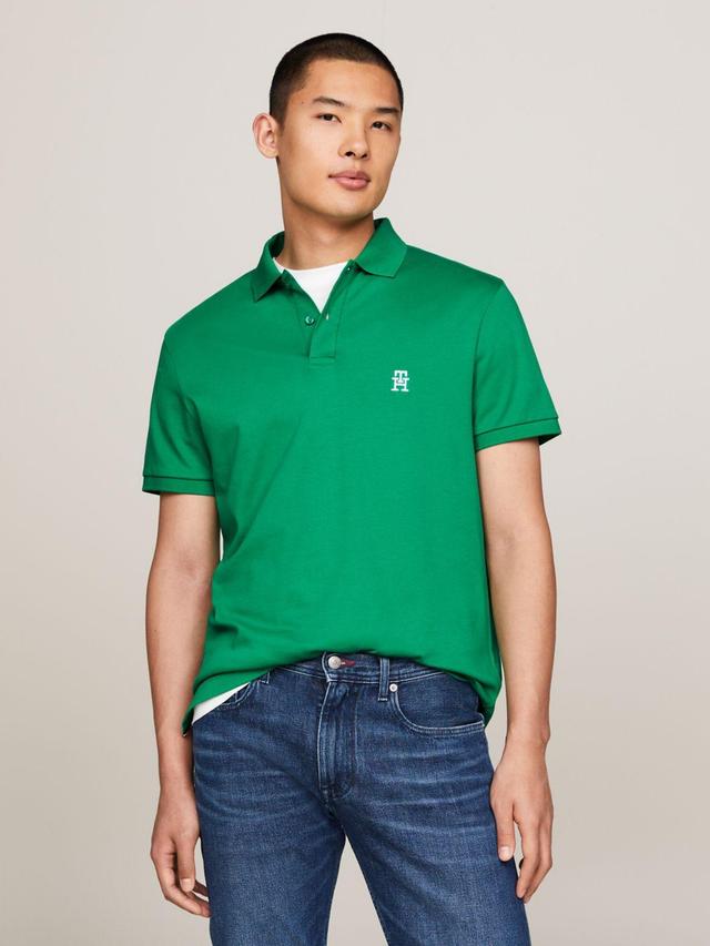 Tommy Hilfiger Men's Regular Fit TH Logo Interlock Polo Product Image